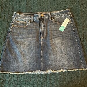 Jbd Just Black Denim Mini Skirt L 17” length